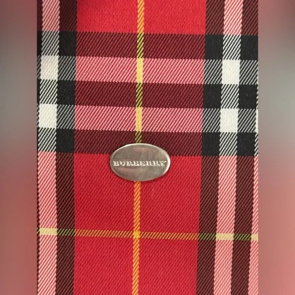 Burberry Red and Black Plaid Tote - Picture 8 of 11